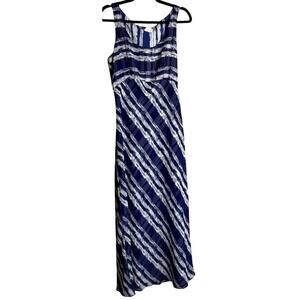 Esprit De Corp Sheath Dress Women 11 / 12 Blue White Sleeveless VTG Nautical
